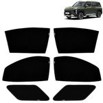 KINGSWAY Car Sun Shade Curtains Only Compatible with Kia Syros (2025 Onwards) | Z-Black Fix-Type (Non-Magnetic) | UV & Heat Protection | Pack of 6 Pcs