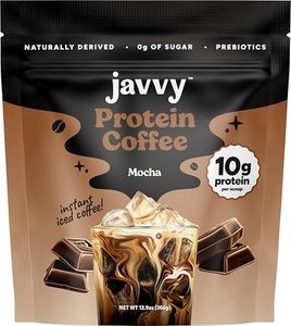 Javvy Mocha Protein Coffee - Premium Whey Protein & Instant Iced Coffee - 100% Arabica Coffee - Zero Artificial Flavors & Sweeteners, 20 Servings
