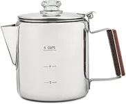 COLETTI Bozeman Camping Coffee Pot, Percolator Coffee Pot, Coffee Percolator, Perculators, Coffee Percolator Stovetop, Stove Top Coffee Maker, Camping Coffee Percolator, Coffee Pot Stovetop