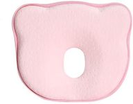FNFURUG Memory Foam Baby Pillow, Portable Baby Travel Pillow, Cute Soft and Cozy Pillow, Ideal Gift, Pink