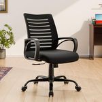 Green Soul Atom | Ergonomic Office Chair for Home & Office | 15 Months Warranty | Comfortable & Spacious Seat | Rocking-tilt Mechanism | Heavy Duty Metal Base (Black)