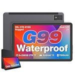 AGM P1 Android Tablet, 4G LTE Dual SIM, 10.36" 2K IPS Display, 8GB + 256GB/2TB TF, Octa-core MTK G99 Processor, 7000mAh, Dual-band WiFi, GPS, IP68/IP69K Waterproof Tablets with Case