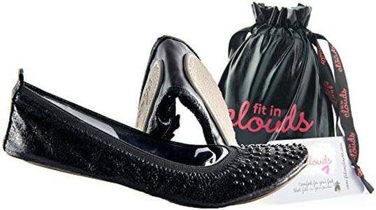 Fit in Clouds Foldable Flats (12, Black)