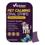 Vitricion Pet Calming Oral Strips | 30 Oral Thin Strips | Pet Calming | L-Theanine, Tryptophan, Chamomile and Melatonin | Enhances Relaxation, Anxiety and Stress Relief, and Non-Drowsy