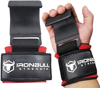 Weight Lifting Steel Hooks (Pair) – Heavy Duty Lifting Wrist Straps - Deadlift Straps for Powerlifting- Thick Padded Workout Hook – Weightlifting Gloves for Heavy Lifting (Black)