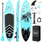 Inflatable Stand Up Paddle Board 10'6"/32"6",SUP Surfboard for All Skill Levels Paddleboards with oar/Pump/Backpack/FootRope/Tail Fin/Waterproof Bag/Repair Kit