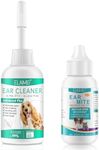 Dog Ear Cleaner - Cat Ear Mites Cleaning Ear Cleaner Drops & Wash Solution Treatment for Dogs and Cats, Wax Remover & Flush Remedy for Pets - Keep Itchy Ears Cleaner& Healthy Ear Canals