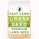 Fast Lawn Grass Seed, 1kg (up to 60sqm) Premium Quality Fast Growing Grass Seeds. Tailored for UK Climate. Hardwearing Lawn Seed Perfect for New Lawns, Overseeding & Patch Repair. DEFRA Approved