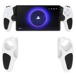 Qoosea for Sony PlayStation Portal Case Silicone Shock-Absorption Anti-Fingerprint Scratch Resistant Cover Case for PlayStation Portal White and Black (2-Black)