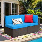 Devoko 2 Pieces Patio Furniture Sof