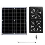 CWOQOCW The Dual-fan Solar Panel 30W Solar Panel Exhaust Fan For Kitchens, Greenhouses, Pet Houses, Chicken Coops, Caravans