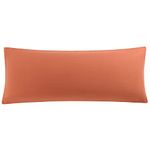 sourcing map Soft Brushed Microfiber Body Pillow Cover with Zipper Closure, Bolster Pillow Cases Long Pillow Cases for Body Pillow Orange 20"x55" (4ft 6in)