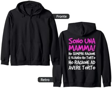 Felpa Mamma Con Zip E Cappuccio Divertente Regalo Mamma Felpa con Cappuccio