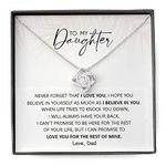 A Necklace Gift for Daughter with a Meaningful Message Card, Sentimental Gift from Father to Daughter, Dad to Daughter Gift, Gift for any Occasion, Birthday Gift for Girl, Necklace Gift Message