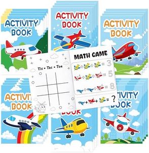 JAPBOR Airplane Party Coloring Books - 24PCS Mini Airplanes Theme Activity Color Book Bulk for Kid Party Favors, Cartoon Plane Small Coloring Pages for Birthday Gifts Class Drawing Painting Game