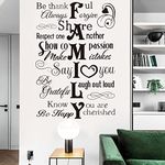 Runtoo Family Saying Wall Art Stickers Inspirational Quotes Wall Decals Living Room Bedroom Home Decor