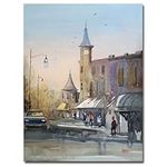 Trademark Fine Art Berlin Clock Tower by Ryan Radke Canvas Wall Art, 16x24-Inch