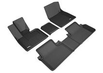 3D MAXpider Custom Fit Kagu Floor Mat (Black) Compatible with BMW i3 2014-2021 - Full Set