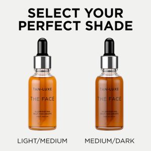 Tan-Luxe Face Tanning Drops Light/Medium – 10ml Self-Tan Serum