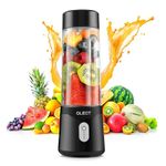 Qlect Portable Blender For Smoothie And Juices : Powerful 230 Watts Juicer Blender that Can Crush Ice too | Juicer Machine With 4000 mAh Rechargeable Battery-Smoothie Blender With Built In 500 ML Jar