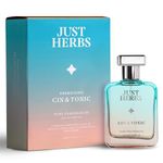 Just Herbs Energising Cin & Tonic EDP Perfume for Men, Long Lasting Up to 8 Hours Pure Fragrance Eau Da Parfum Body Spray - 50 ml