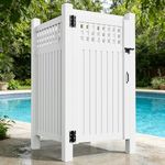ZNNAM Outdoor Shower Enclosure, Rust-Proof Engineering Grade PVC Privacy Shower Station, Lightweight Freestanding Outdoor Shower Easy DIY Assembly for Pool, Beach, Backyard,81'' H x 46'' W x 46''
