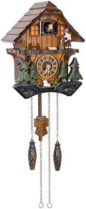 Cuckoopro Cuckoo Clock, Germany Black Forest Style Wooden Pendulum Quartz Wall Clock, Volume Control, Night Silent, Gift Package, Professional Service
