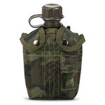 Bottle,RUSUO 1L Outdoor Canteen Bottle Camping Hiking Backpacking Survival Water Bottle Kettle with Cover