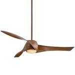 Minka Aire F803DL-DK Artemis - 58 Inch Smart Ceiling Fan with Light Kit, Distressed Koa Finish with Distressed Koa Blade Finish with Tinted Opal Glass