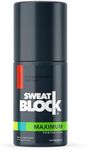 SweatBlock Antiperspirant Roll-on - Maximum Strength with DRIBOOST - For Hyperhidrosis, Excessive Sweat & Odor, Up to 7 Days Sweat Control Per Use - Unisex - 1.2 FL OZ