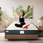 DREAMZEE Vilasa™ 100% Full Natural Latex Mattress King Size 78x72x8 Inches + 2pc Latex Pillow (Worth ₹6000) | Mono-Zone | Natural Series | Medium Comfort | Eco-Institit Certified | 12 Years Warranty