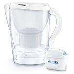 BRITA Marella fridge water filter jug for reduction of chlorine, limescale and impurities, Includes 1 x MAXTRA+ filter cartridges, 2.4 L -White