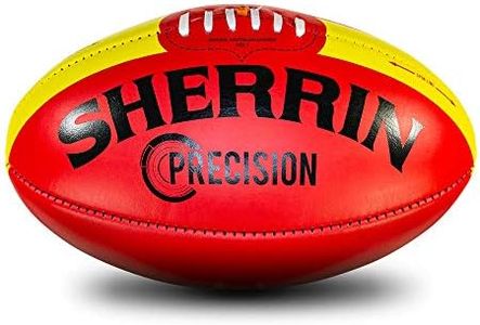 Sherrin Precision Leather Football, Red, Size 5