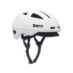 Bern Major Adult Bicycle Helmet, MIPS Rotational Impact Protection, Compass Dial-Adjusted Fit, MIPS Matte White, Large