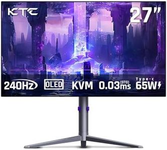 KTC 27 OLED Monitor - 1440p 240hz Monitor 0.03ms GTG, Type-C 65W, Built-in Speakers, 1.5M:1 Contrast Ratio, 136% sRGB, DisplayPort1.4, HDMI2.0,USB-C 3.0, Vesa, PC Monitor for Gaming Movie Office