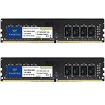 Timetec 32GB KIT(2x16GB) DDR4 2666MHz PC4-21300 Non-ECC Unbuffered 1.2V CL19 2Rx8 Dual Rank 288 Pin UDIMM Desktop Memory RAM Module Upgrade (32GB KIT(2x16GB))