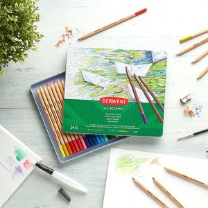 Derwent Academy Watercolour Pencils Set – 24 Colours