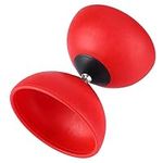 SUNGOOYUE Triple Bearing Diabolo Set, Chinese Yoyo Juggling Trick Toy with Coloured Diablolo Sticks (Red)