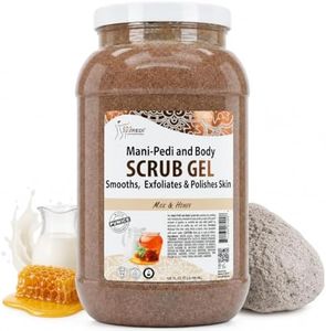 SPA REDI - Exfoliating Scrub Pumice Gel, Milk and Honey, 128 Oz - Manicure, Pedicure and Body Exfoliator Infused with Hyaluronic Acid, Amino Acids, Panthenol and Comfrey Extract