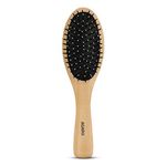 AGARO Wooden Narrow Oval Hair Brush with Strong & flexible nylon bristles, having Anti-static ball tips For Grooming, Straightening, Detangling & adding shine to Hair, ideal for Men & Women