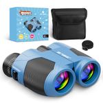 BNISE Binoculars for Adults and Kids, 10x25 Compact Small Binoculars for Junior, Real Optics Binoculars for Outdoor Bird Watching, Travel and Camping, Blue