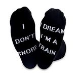 TSOTMO Novelty Socks for Men I Don’t Snore I Dream I’m a Train Funny Socks for Dad Papa Boyfriend Husband (C-Train Socks)