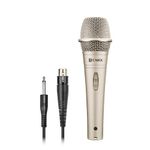 CAROL Edur-916s Dynamic Microphone with Supercardioid Pick-up, for Karaoke, Live Performances, Optimized for Vocal, Minimizes Handling Noise Sound Quality w/14.8ft XLR to 1/4"(6.35mm) Cable - Golden