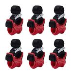 XhuangTech 6pcs/Set Car Bicycle Stand SUV Vehicle Trunk Mount Bike Rack Hitch Stand Storage Carrier Spare Hooks Anti-Degradation Polyester Straps with Alloy Buckles Red&Black