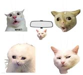 Rawan 4 Pack Car Air Freshener, Cat Car Accessories Funny Cat for Women Girls And men Car, Decor Hanging Fresheners Car Interior Room Decorations, for Christmas Gift. (A)