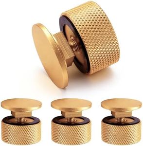 4 Pack Aluminum Alloy Welding Helmet Fasteners with Non-Slip Silicone Washers - Durable Pipeliner Accessories (Gold)