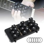 MuzcYM Guitar Chord Learning Tool, Guitar Practice Aid Tool, Easy Learning Chord Practice Tool with 18 Buttons, Portable Guitar Trainer for Beginner Lover