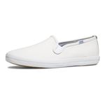 Keds Women's Champion Slip on Sneaker, White Leather, 4.5 UK