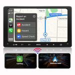 ATOTO F7WE 9 inch Double Din Car Stereo, CarPlay & Android Auto, Full Touchscreen Car Radio, MirrorLink, HD LRV, GPS Navi, USB Video & Audio, Voice Control, F7G209WE