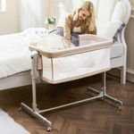 ONTHEWEI Baby Bassinet Bedside Slee